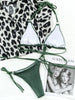 Textured Halter Neck Tie Side Bikini Set Trendsi