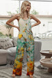 Tie-Dye Spaghetti Strap Jumpsuit with Pockets Trendsi