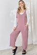   Ribbed Tie Shoulder Sleeveless Ankle Overalls Trendsi