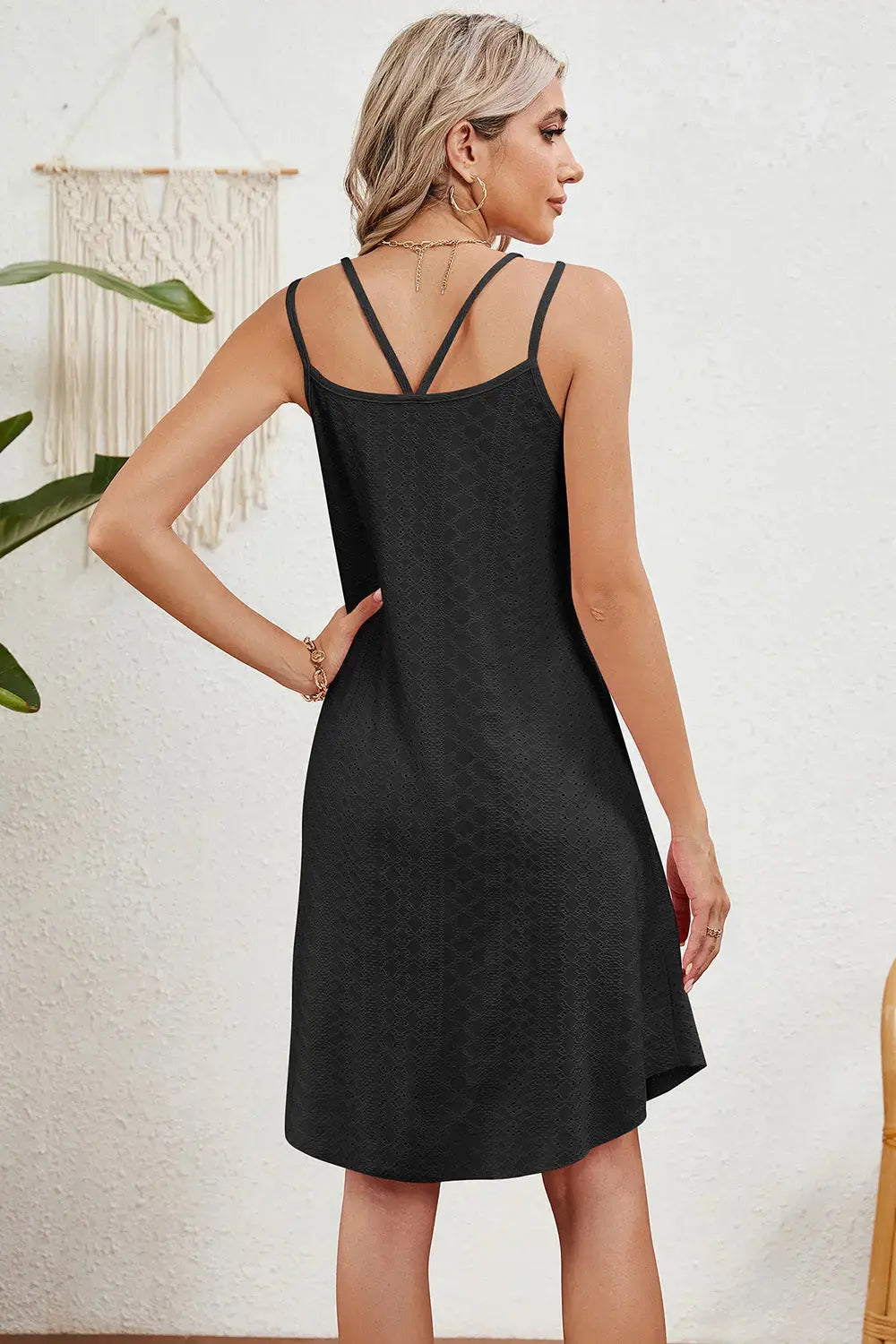  Scoop Neck Double Strap Dress -BazaarBey - www.shopbazaarbey.com