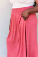  Comfort Princess Full Size High Waist Scoop Hem Maxi Skirt in Hot Pink 