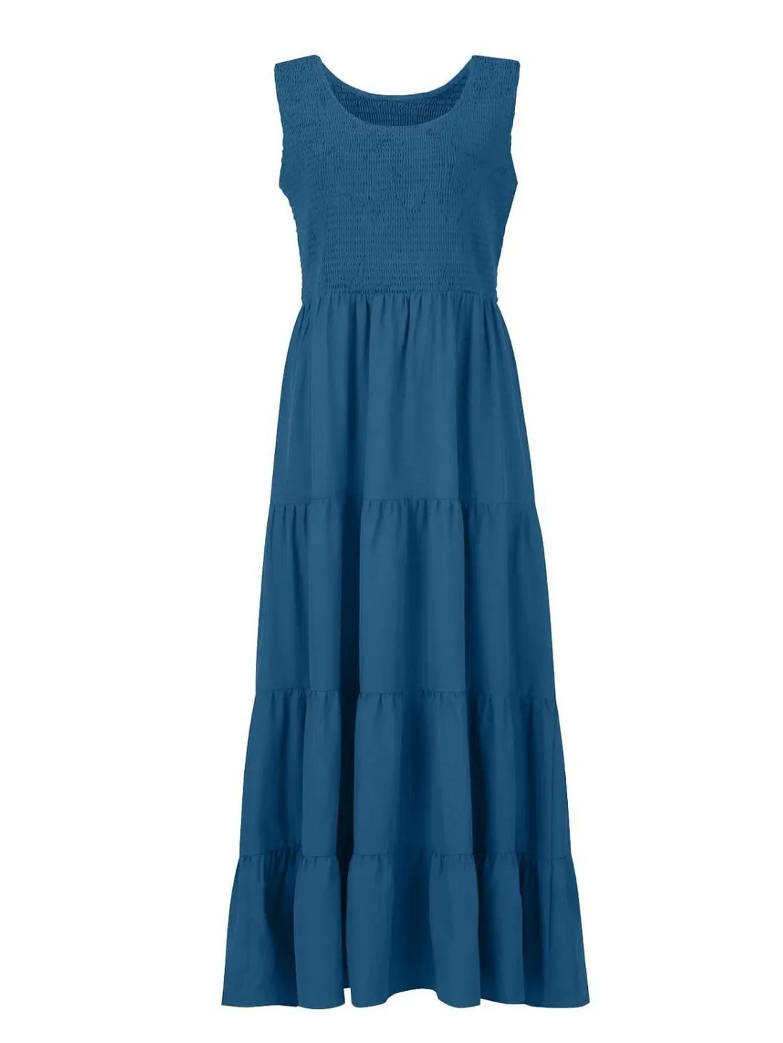 Tiered Smocked Wide Strap Dress -BazaarBey - www.shopbazaarbey.com