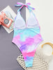 Tie-Dye Halter Neck One-Piece Swimsuit Trendsi