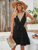Tied Frill Sleeveless Mini Dress -BazaarBey - www.shopbazaarbey.com
