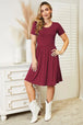  Full Size Short Sleeve Dress with Pockets -BazaarBey - www.shopbazaarbey.com