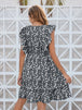 Ruffled  Floral  Mini Dress -BazaarBey - www.shopbazaarbey.com