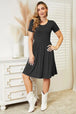  Full Size Short Sleeve Dress with Pockets -BazaarBey - www.shopbazaarbey.com