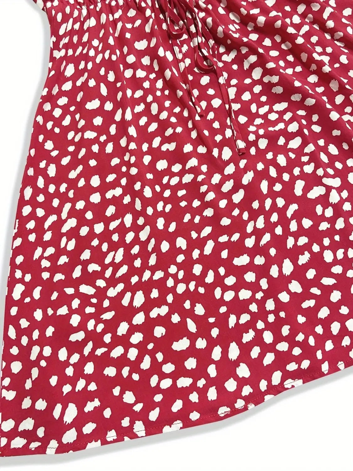 Printed V-Neck Short Sleeve Mini Dress -BazaarBey - www.shopbazaarbey.com