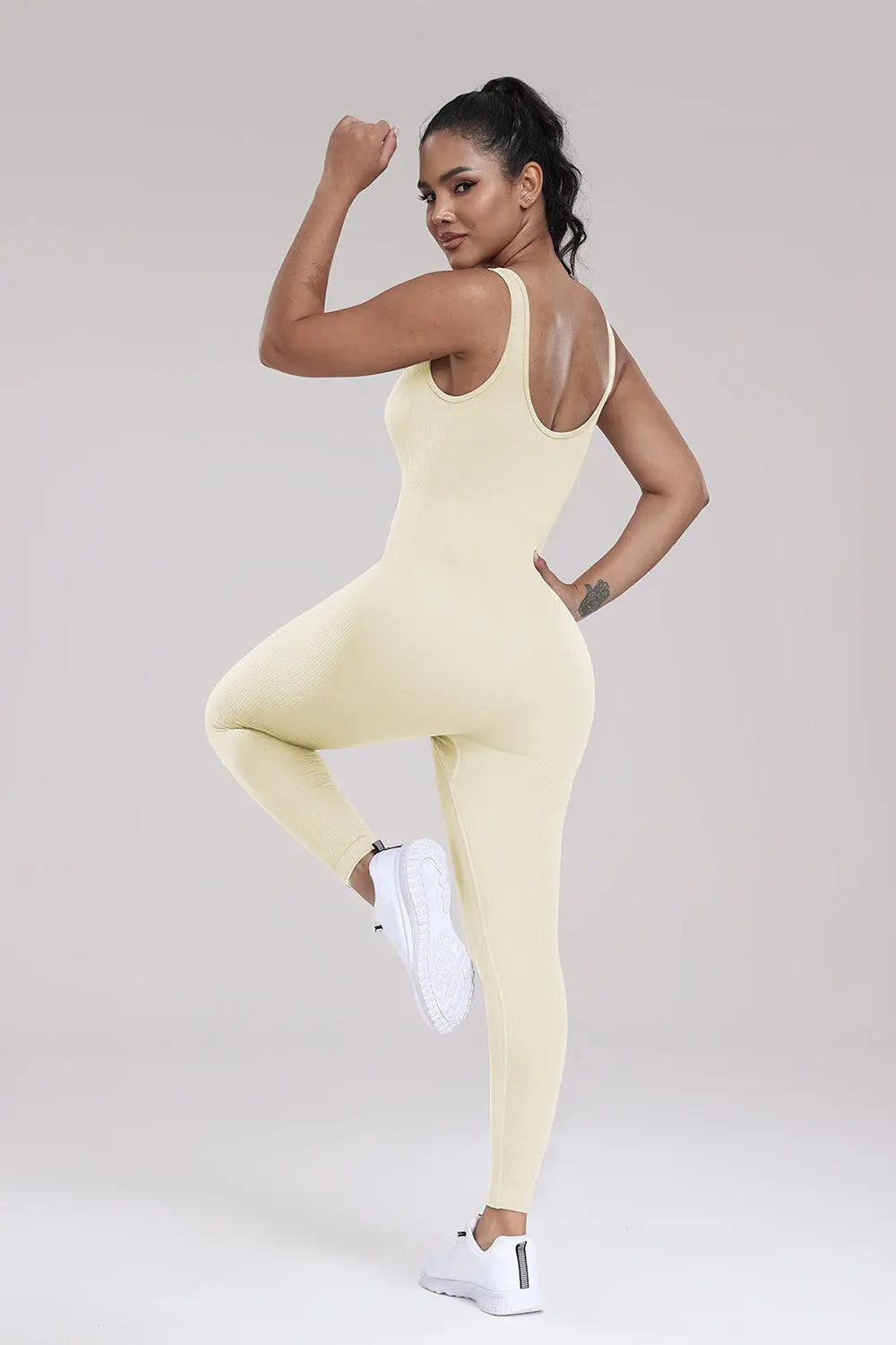 Wide Strap Sleeveless Active Jumpsuit Trendsi