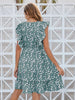Ruffled  Floral  Mini Dress -BazaarBey - www.shopbazaarbey.com