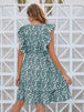Ruffled  Floral  Mini Dress -BazaarBey - www.shopbazaarbey.com