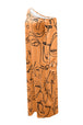 Printed Single Shoulder Lantern Sleeve Maxi Dress -BazaarBey - www.shopbazaarbey.com