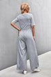 Scoop Neck Half Sleeve Wide Leg Jumpsuit Trendsi