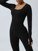 Twisted Backless Long Sleeve Jumpsuit Trendsi
