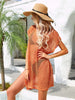 Side Slit Plunge Openwork Cover-Up Trendsi