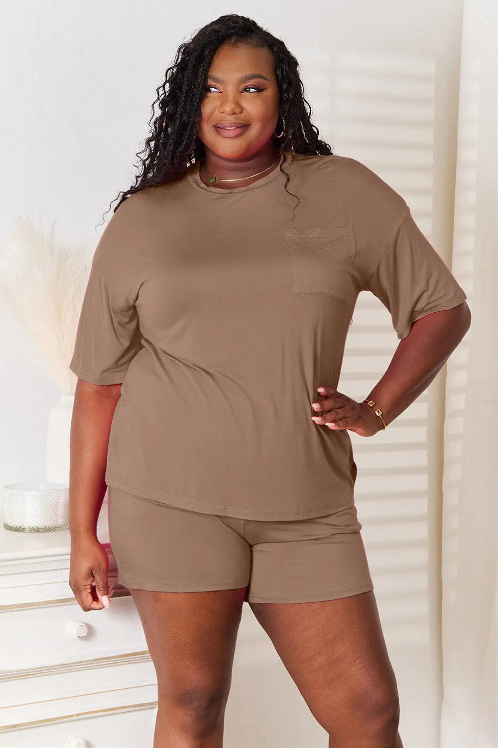   Soft Rayon Half Sleeve Top and Shorts Set Bazaarbey