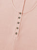 Waffle-Knit Half Button Sleeveless Romper with Pockets Trendsi