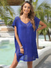 Slit Openwork V-Neck Cover-Up Trendsi
