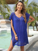Slit Openwork V-Neck Cover-Up Trendsi