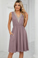 Pocketed V-Neck Wide Strap Dress -BazaarBey - www.shopbazaarbey.com