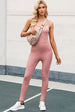 BazaarBey Double-Strap Scoop Neck Sports Jumpsuit 