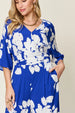   Printed Tie Back Wide Leg Jumpsuit Trendsi
