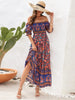 Floral Flounce Sleeve Midi Dress -BazaarBey - www.shopbazaarbey.com