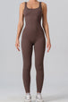 Square Neck Wide Strap Jumpsuit Trendsi