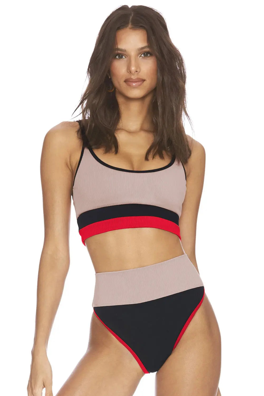  Spaghetti Strap Two-Piece Swim Set Trendsi
