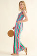 And The Why  Striped Smocked Sleeveless Jumpsuit Trendsi