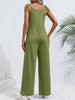 Tie-Shoulder Wide Leg Jumpsuit with Pockets Trendsi