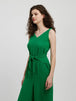  Tie Front Sleeveless Jumpsuit Trendsi
