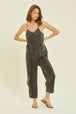   Mineral-Washed Oversized Jumpsuit with Pockets Trendsi