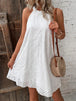 Eyelet Grecian Neck Mini Dress Bazaarbey