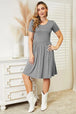  Full Size Short Sleeve Dress with Pockets -BazaarBey - www.shopbazaarbey.com