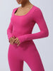 Twisted Backless Long Sleeve Jumpsuit Trendsi