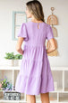  Full Size  Short Sleeve Tiered Dress -BazaarBey - www.shopbazaarbey.com
