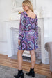  Printed Long Sleeve Mini Dress with Short Liner -BazaarBey - www.shopbazaarbey.com