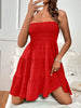 Smocked Tiered Sleeveless Mini Dress -BazaarBey - www.shopbazaarbey.com