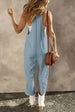 Pocketed Spaghetti Strap Wide Leg Jumpsuit Trendsi