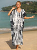 Tie-Dye V-Neck Half Sleeve Cover-Up Trendsi