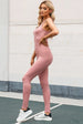 Double-Strap Scoop Neck Sports Jumpsuit Trendsi