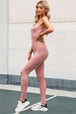 Double-Strap Scoop Neck Sports Jumpsuit Trendsi