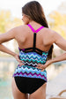 Scoop Neck Sleeveless Printed Swim Top Trendsi