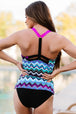 Scoop Neck Sleeveless Printed Swim Top Trendsi