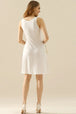  Full Size Round Neck Ruched Sleeveless Dress with Pockets -BazaarBey - www.shopbazaarbey.com
