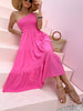 Smocked Single Shoulder Sleeveless Dress -BazaarBey - www.shopbazaarbey.com