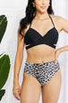  Swim Summer Splash Halter Bikini Set in Black Trendsi