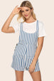 BazaarBey Striped Scoop Neck Romper 