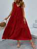 Tiered V-Neck Sleeve Dress -BazaarBey - www.shopbazaarbey.com